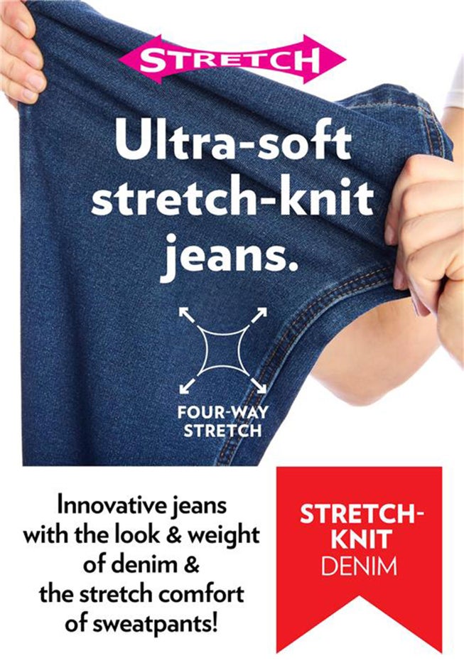 Straight-Leg Stretch Knit Denim Five-Pocket Jeans image number 5