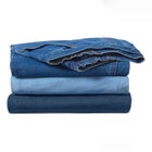 Straight-Leg Stretch Knit Denim Five-Pocket Jeans image number null