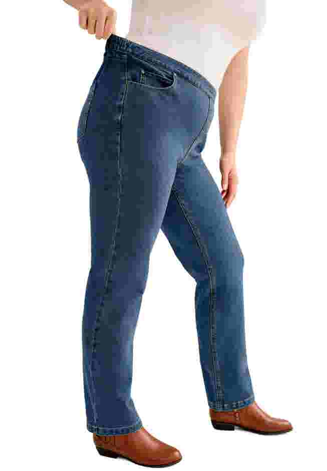 Knit Denim Straight-Leg Jean image number 2