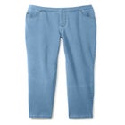 Straight-Leg Stretch Knit Denim Five-Pocket Jeans image number null