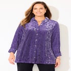 Buttonfront Burnout Blouse image number null