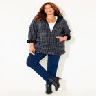Long Fleece Coat with Sherpa Lining image number null
