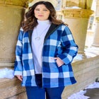 Long Fleece Coat with Sherpa Lining image number null