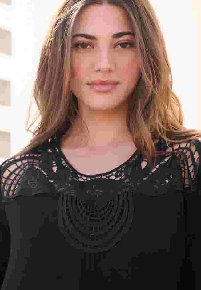 Lace Embellished Swing Ultra Femme Top image number 1