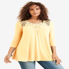 Lace Embellished Swing Ultra Femme Top image number null