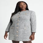 Tweed Long Sleeve Mini Dress image number null