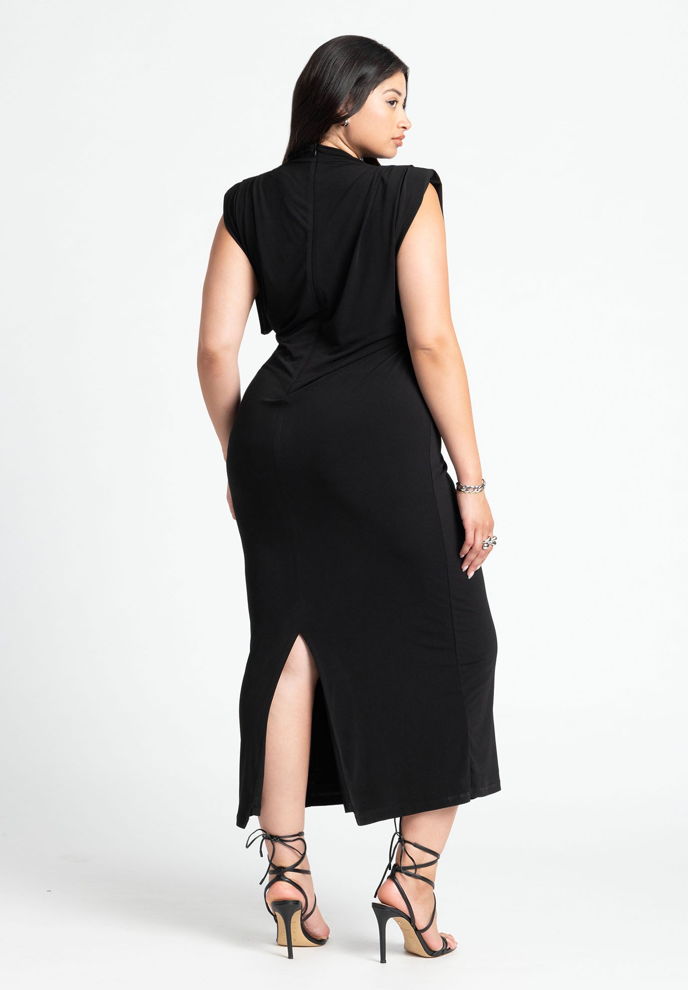 Funnel Neck Midi Dress image number 1