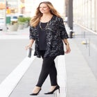 Black Label Metallic Cardigan image number null