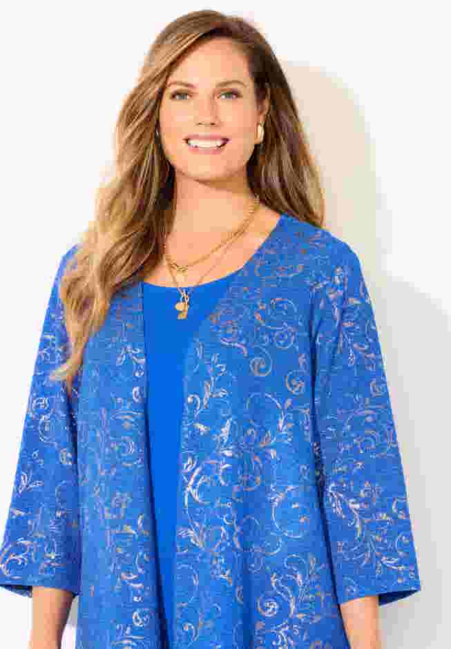 Black Label Metallic Cardigan image number 3