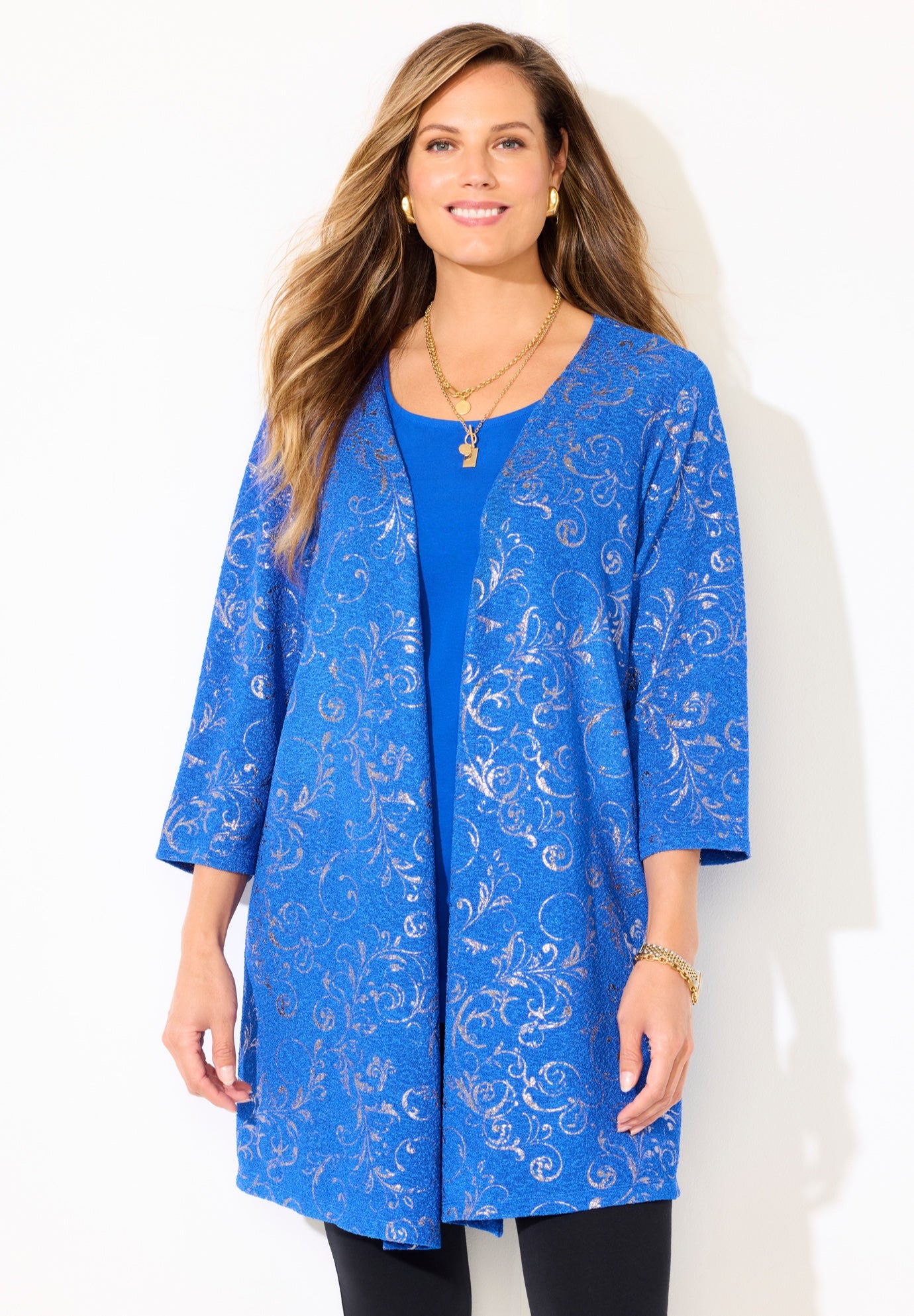 Black Label Metallic Cardigan image number 0