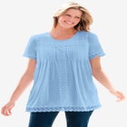 Lace-Trim Pintucked Tunic image number null