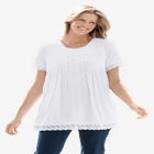 Lace-Trim Pintucked Tunic image number null