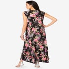 Plus Size Sleveless Hand-Crinkled Button-Front A-Line Maxi – Curvy Breezy Dress image number null