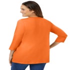 Perfect Three-Quarter Sleeve V-Neck Tee image number 1
