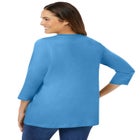 Perfect Three-Quarter Sleeve V-Neck Tee image number 1