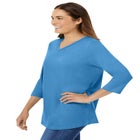 Perfect Three-Quarter Sleeve V-Neck Tee image number 2