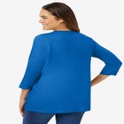 Perfect Three-Quarter Sleeve V-Neck Tee image number 2