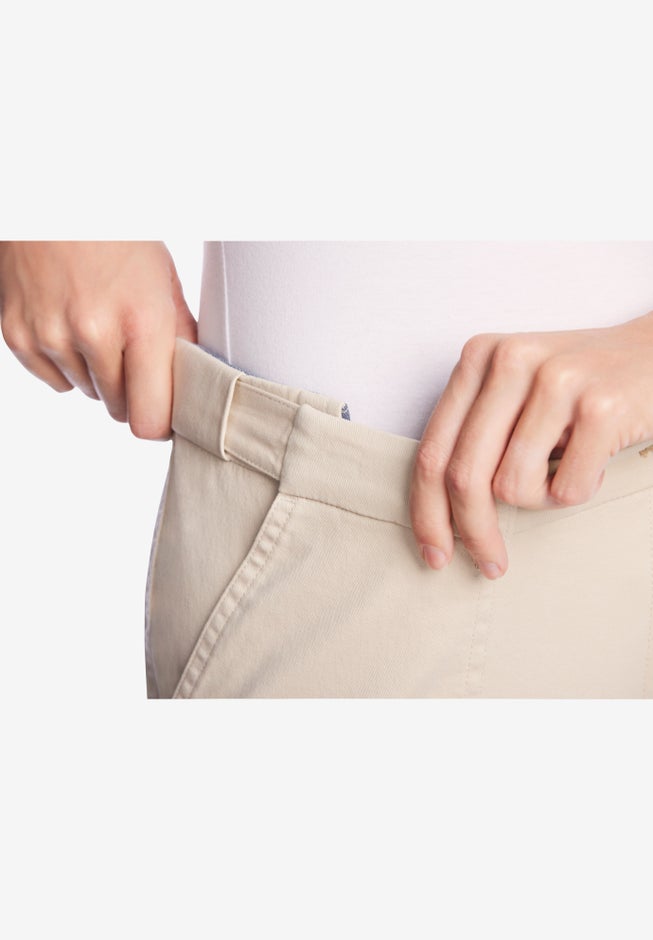 Adjustable Waist Chino Capri image number null