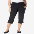 Adjustable Waist Chino Capri image number null