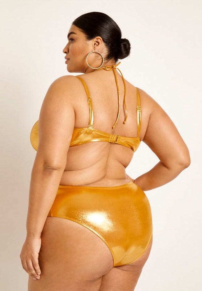 Gabi Fresh Swim x ELOQUII U-Wire Detail Swimsuit with Cutouts image number 2