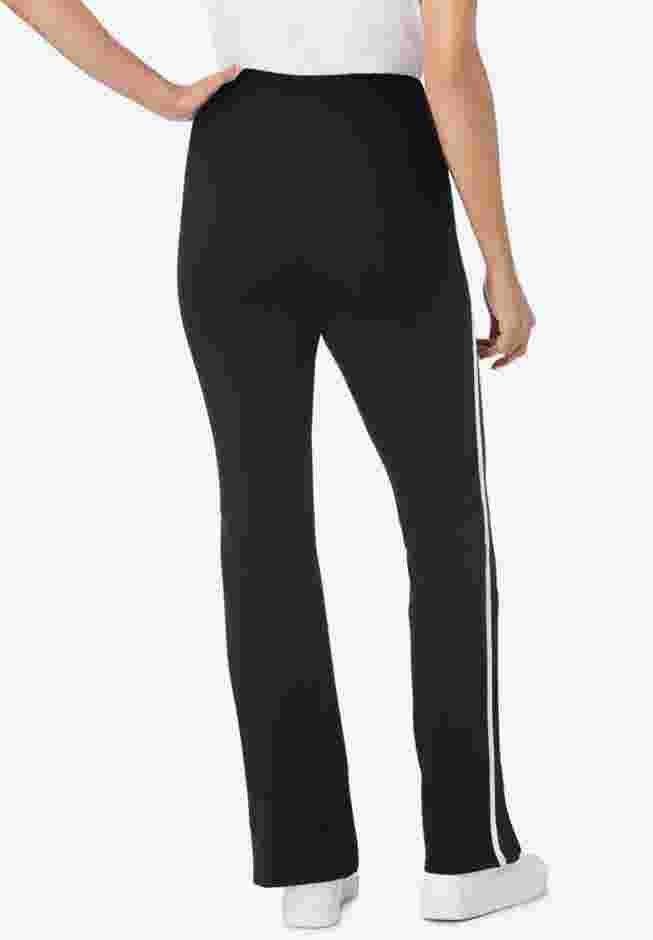 Stretch Cotton Side-Stripe Bootcut Legging image number 2