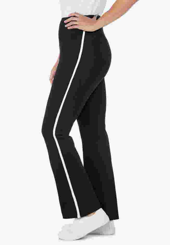 Stretch Cotton Side-Stripe Bootcut Legging image number 3
