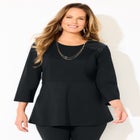 Black Label Peplum Top image number null