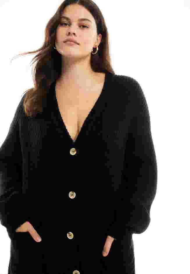 Midi-Length Button-Down Cardigan image number 2