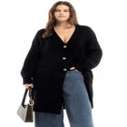 Midi-Length Button-Down Cardigan image number null