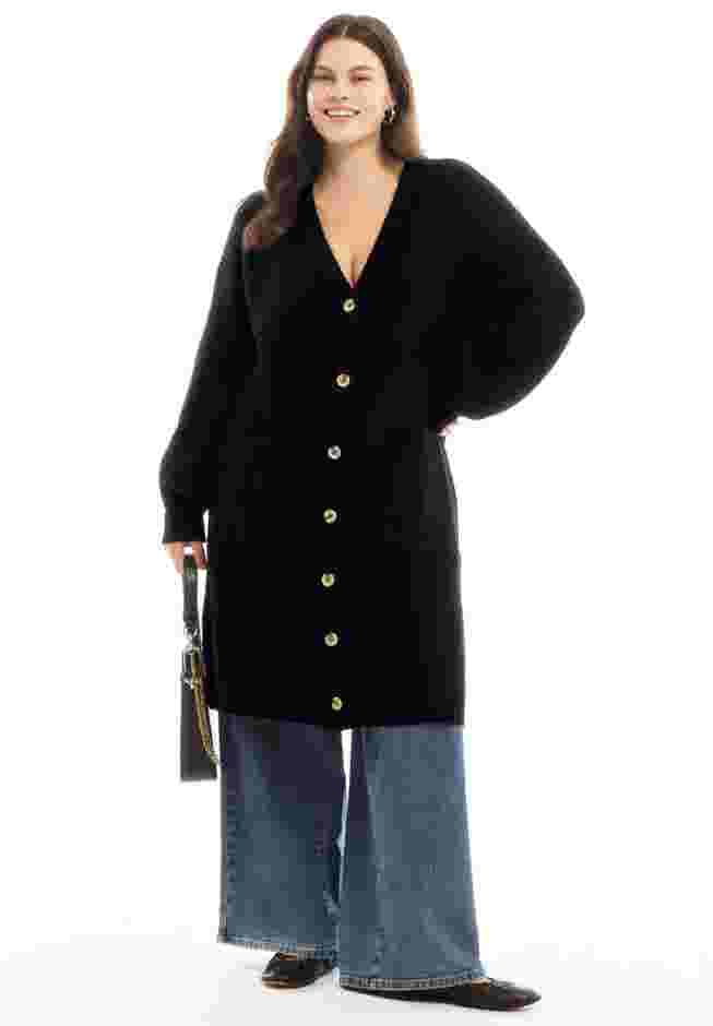 Midi-Length Button-Down Cardigan image number 0