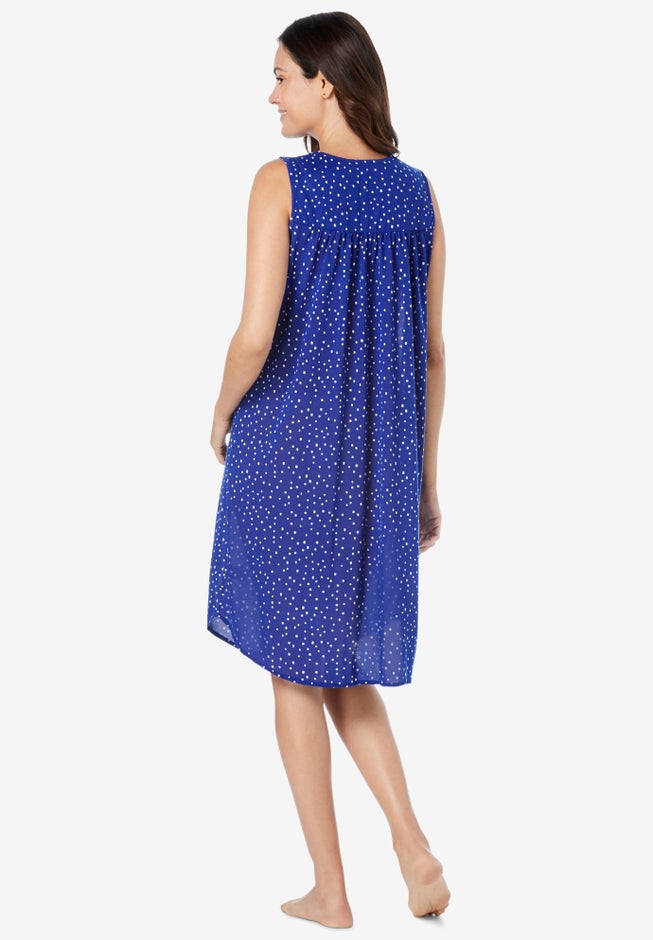 Pintuck Cooling Sleeveless Sleepshirt image number null
