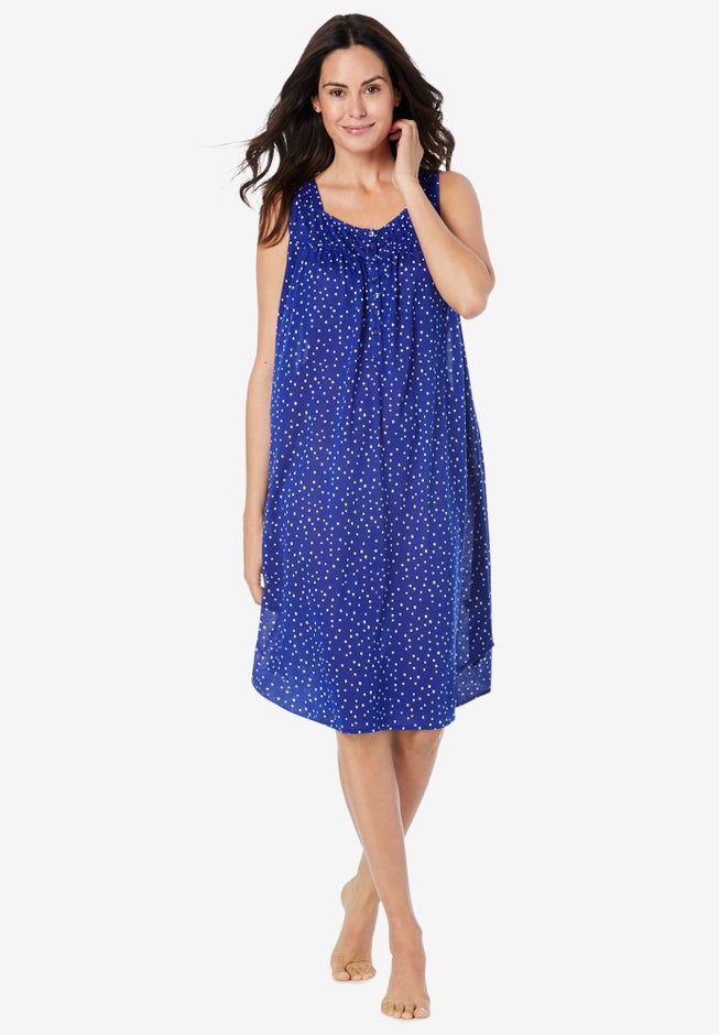 Pintuck Cooling Sleeveless Sleepshirt image number 0