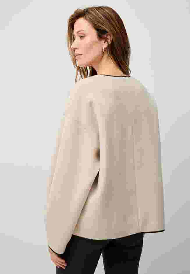 Open Drape Front Boxy Jacket image number 1