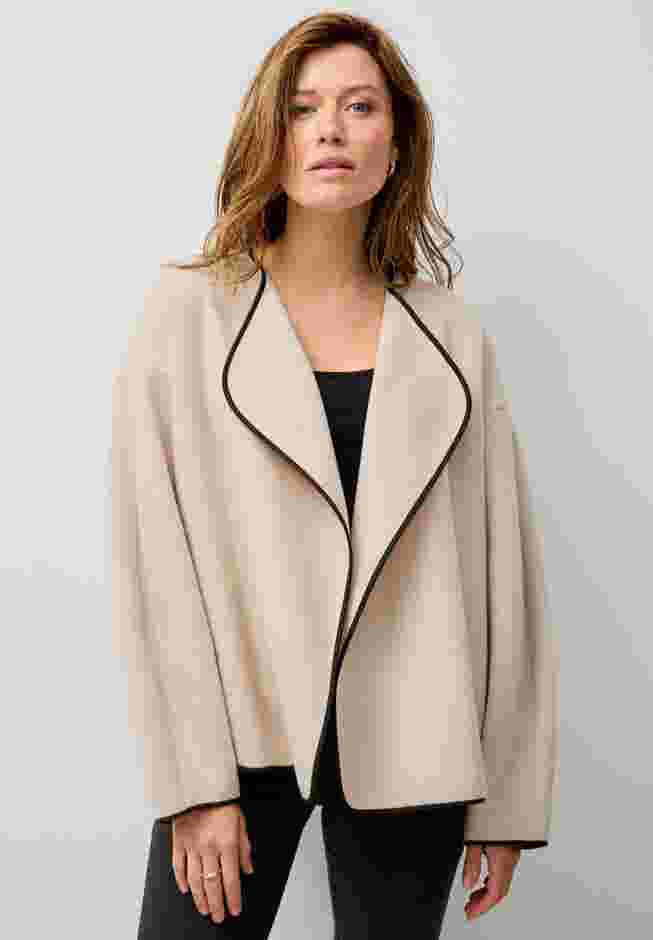 Open Drape Front Boxy Jacket image number 0