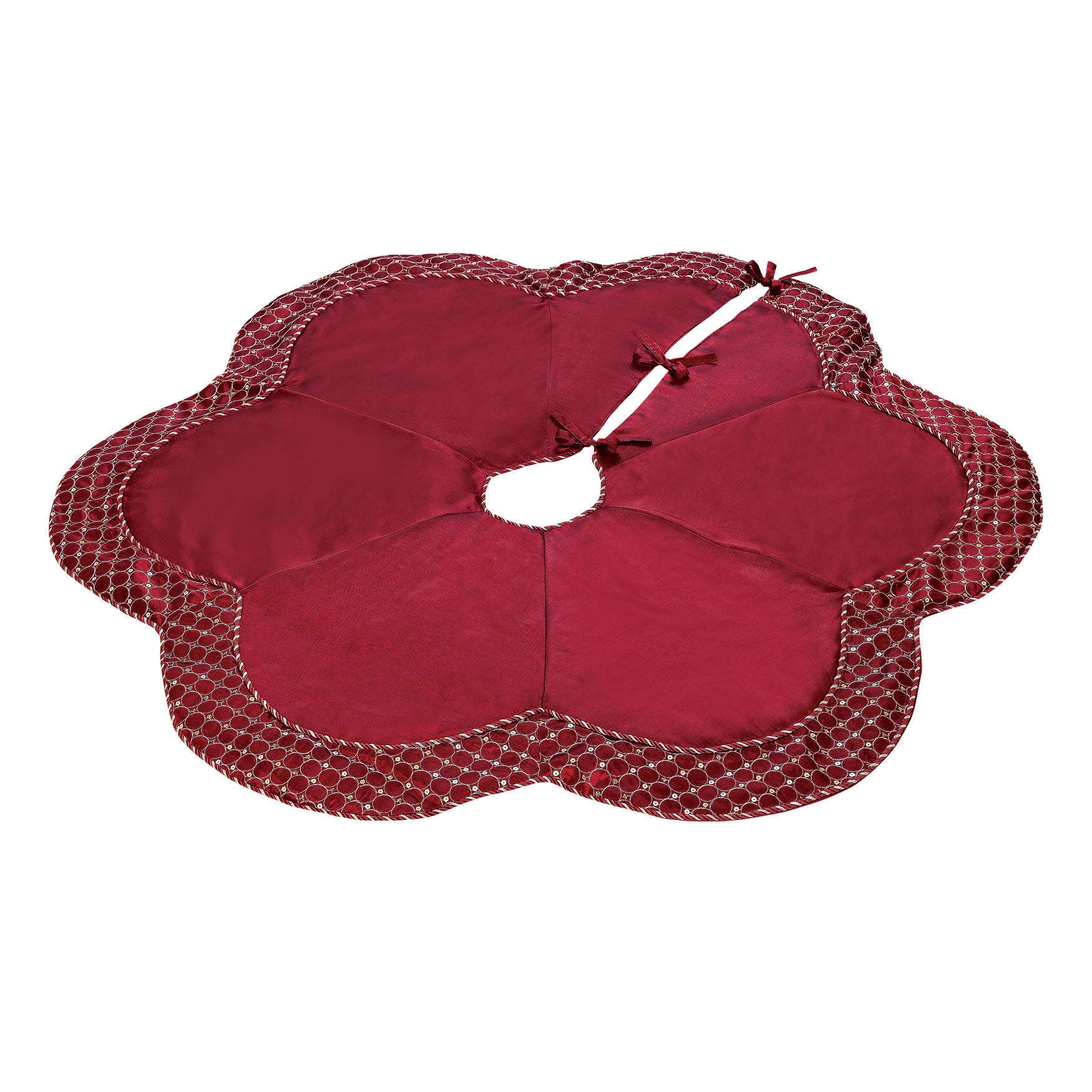 Scallop Edge Border Christmas Tree Skirt image number 0