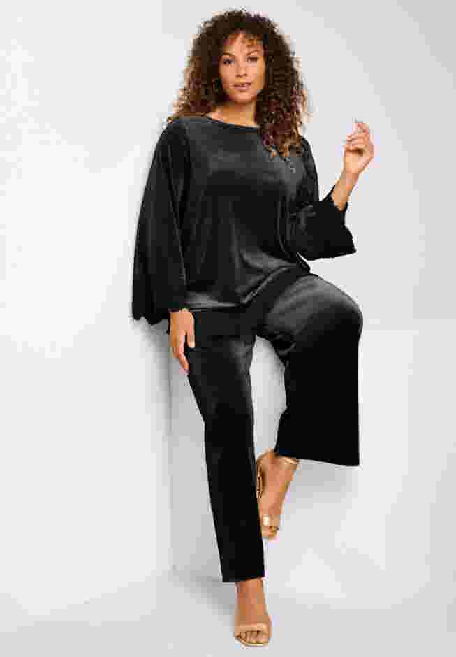 Wide Leg Velour Pant image number 1