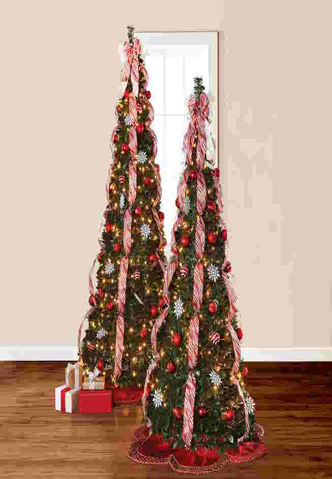 Fully Decorated Pre-Lit 7½’ Pop-Up Christmas Tree image number 0