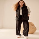 Puffer Vest with Elastic Waist image number null