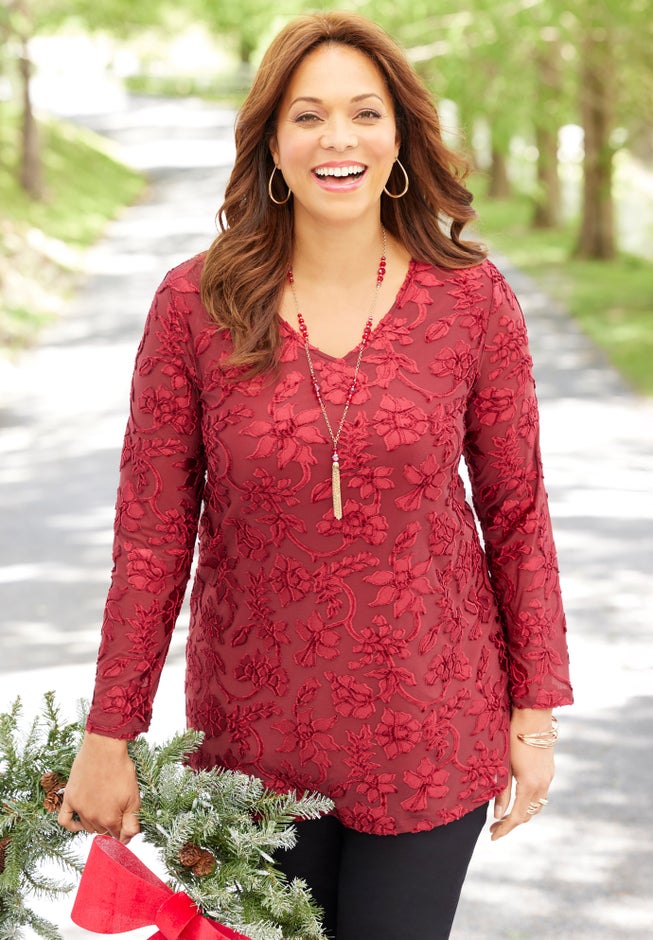 Flocked Mesh Tunic image number 2