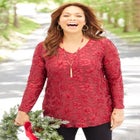 Flocked Mesh Tunic image number null