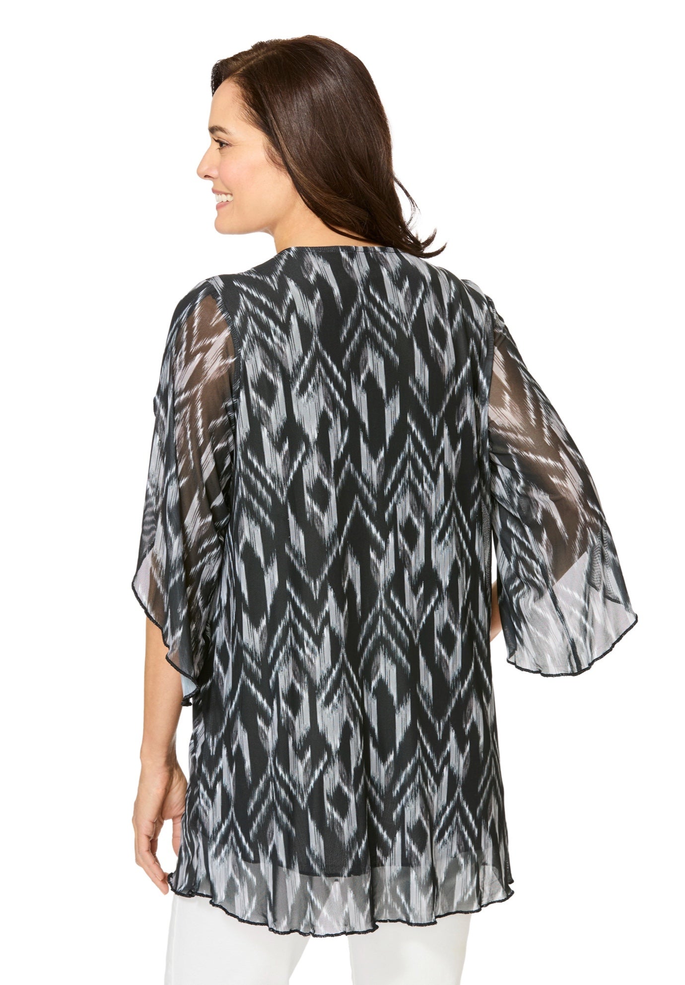 Miracle Mesh Tulip Three-Quarter Sleeve Tunic image number 1
