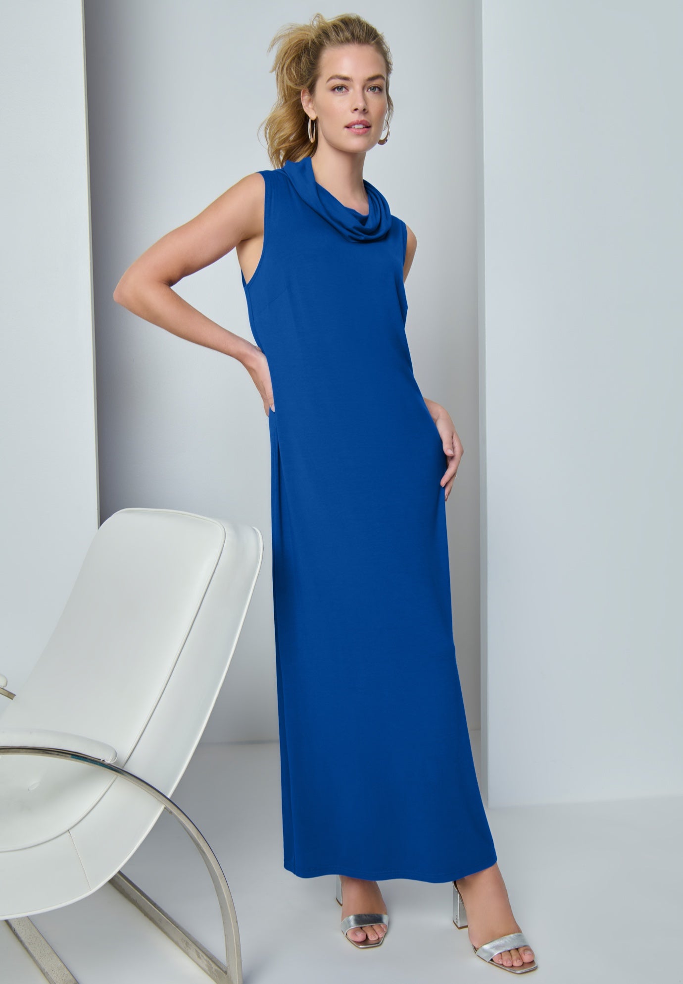 Sleeveless Cowl Neck Maxi image number 0
