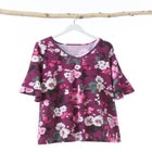 Ruffled Elbow-Sleeve Tunic image number null