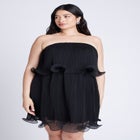 Ruffle Hem Mini Dress image number null