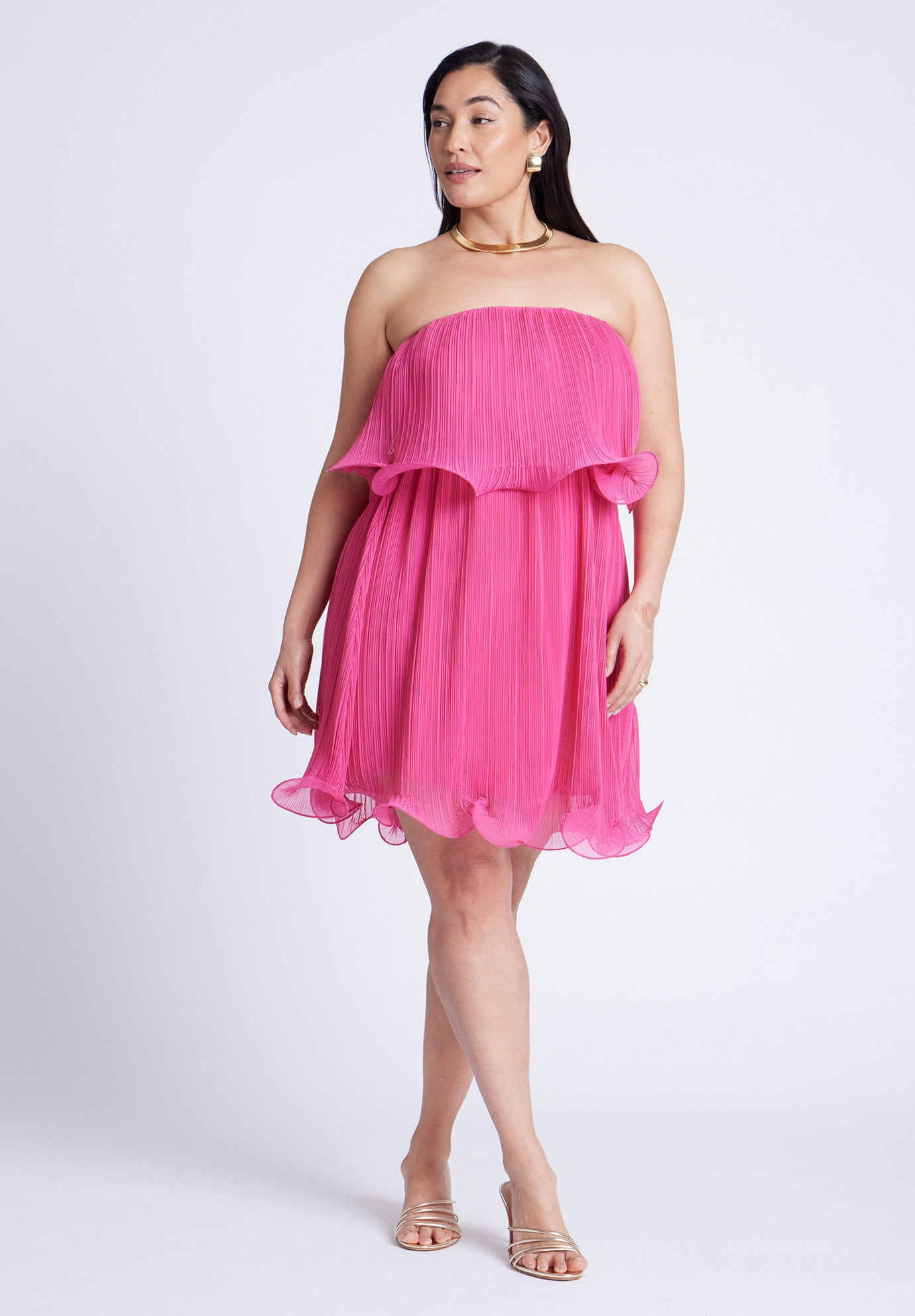 Ruffle Hem Mini Dress image number 0