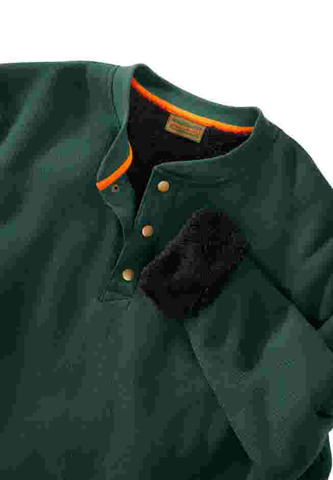 Bonded Sherpa Waffle Henley image number 2