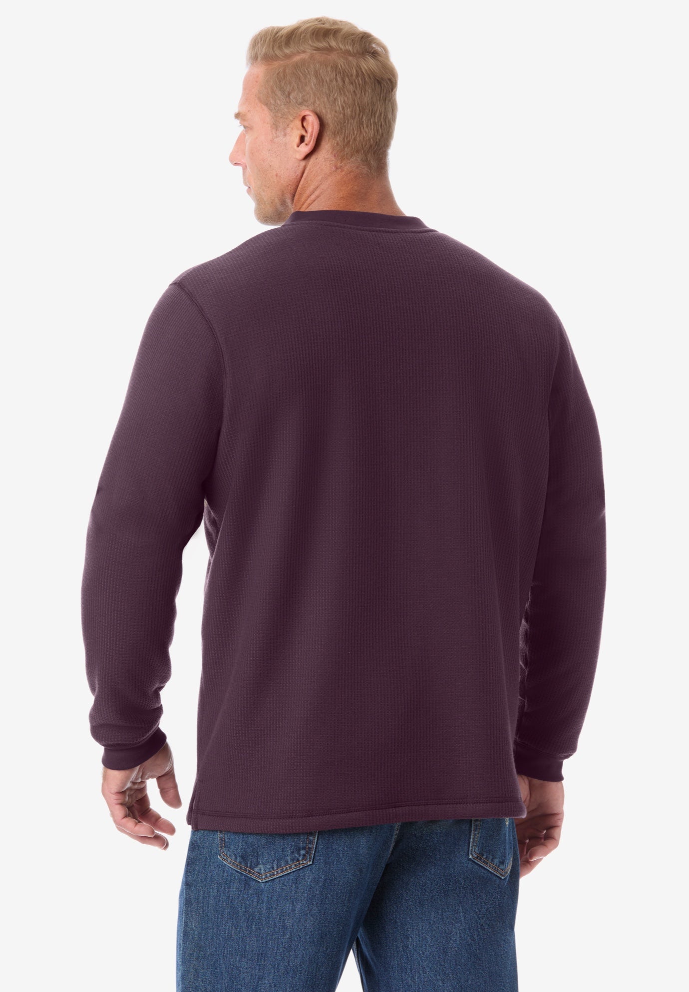 Bonded Sherpa Waffle Henley image number 1