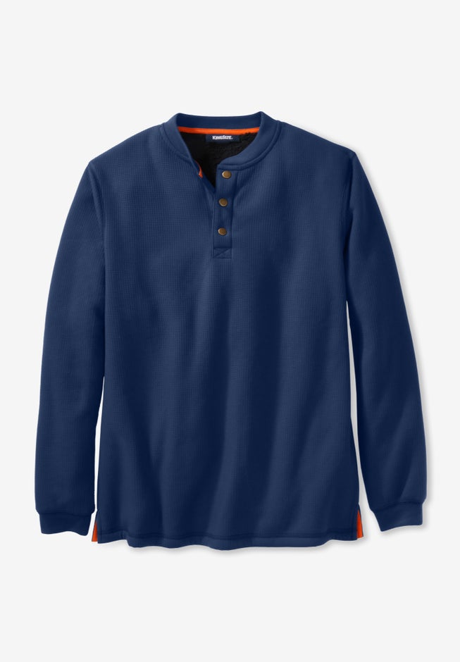Bonded Sherpa Waffle Henley image number 0
