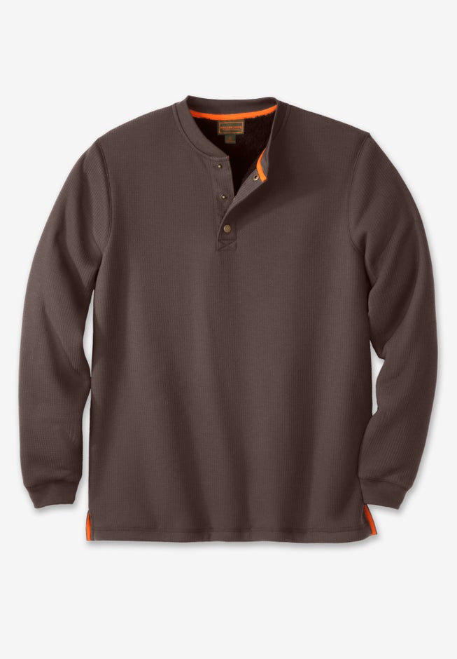 Bonded Sherpa Waffle Henley image number 0