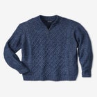Soft Cable Knit 1/4 Zip Sweater image number null